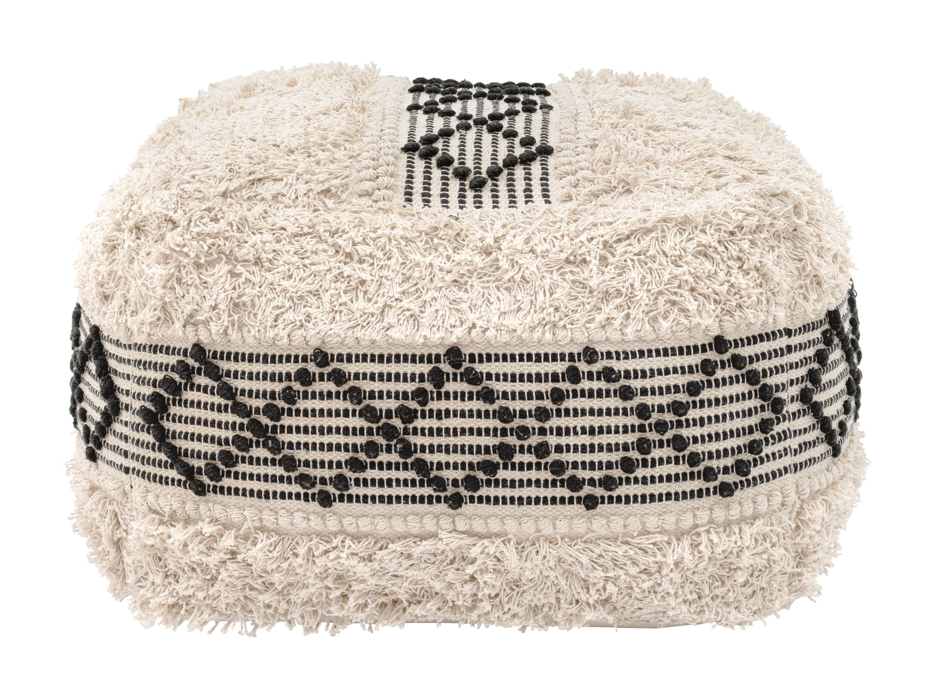 Pisco - Ottoman - Beige / Black - Premium Upholstered Ottomans from Zuo Modern - Just $425! Shop now at brett interiors