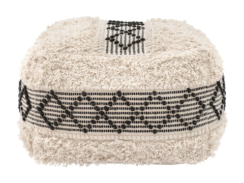 Pisco - Ottoman - Beige / Black - Premium Upholstered Ottomans from Zuo Modern - Just $425! Shop now at brett interiors