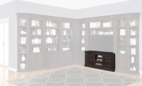 Washington Heights - TV Console - Washed Charcoal - Premium TV Stands from Parker House - Just $1100! Shop now at brett interiors