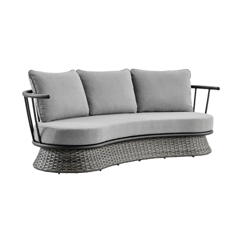 Giotto - 4 Piece Outdoor Patio Furniture Set With Cushions - Black / Gray - Premium 4 Piece Outdoor Sets from Armen Living - Just $6067.50! Shop now at brett interiors