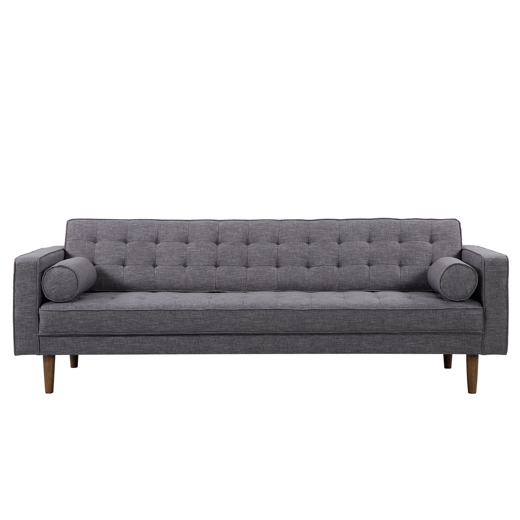 Element - Mid-Century Modern Sofa - Dark Gray / Walnut - Premium Stationary Sofas from Armen Living - Just $1455! Shop now at brett interiors
