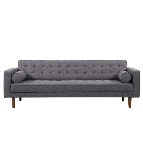 Element - Mid-Century Modern Sofa - Dark Gray / Walnut - Premium Stationary Sofas from Armen Living - Just $1455! Shop now at brett interiors