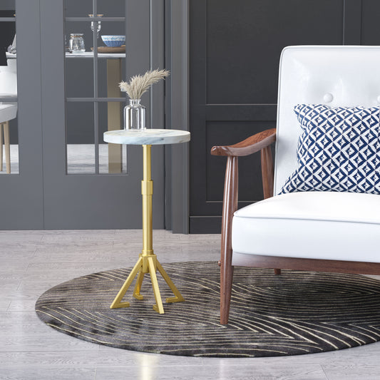 Maurice - Side Table - White / Gold - Premium Chair Side Tables from Zuo Modern - Just $425! Shop now at brett interiors