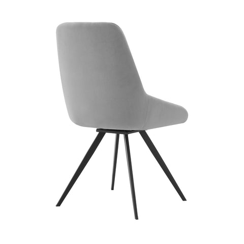 Alison - Swivel Velvet And Metal Dining Room Chairs (Set of 2) - Gray - Premium Chair Sets from Armen Living - Just $515! Shop now at brett interiors