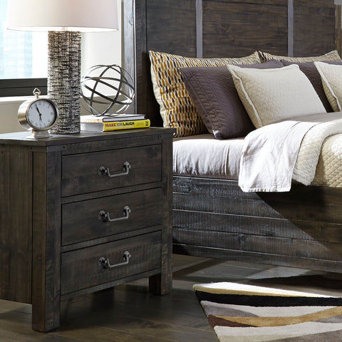 Abington - 3 Drawer Nightstand - Weathered Charcoal - Premium Accent Nightstands from Magnussen Furniture - Just $769! Shop now at brett interiors