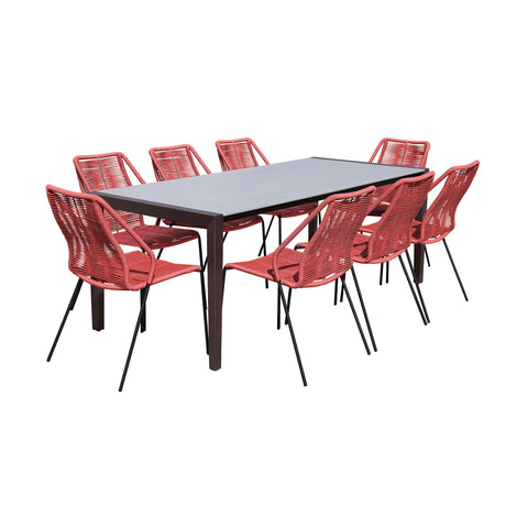 Fineline And Clip - Indoor / Outdoor Dining Set - Premium 7 Piece Outdoor Sets from Armen Living - Just $1672.50! Shop now at brett interiors