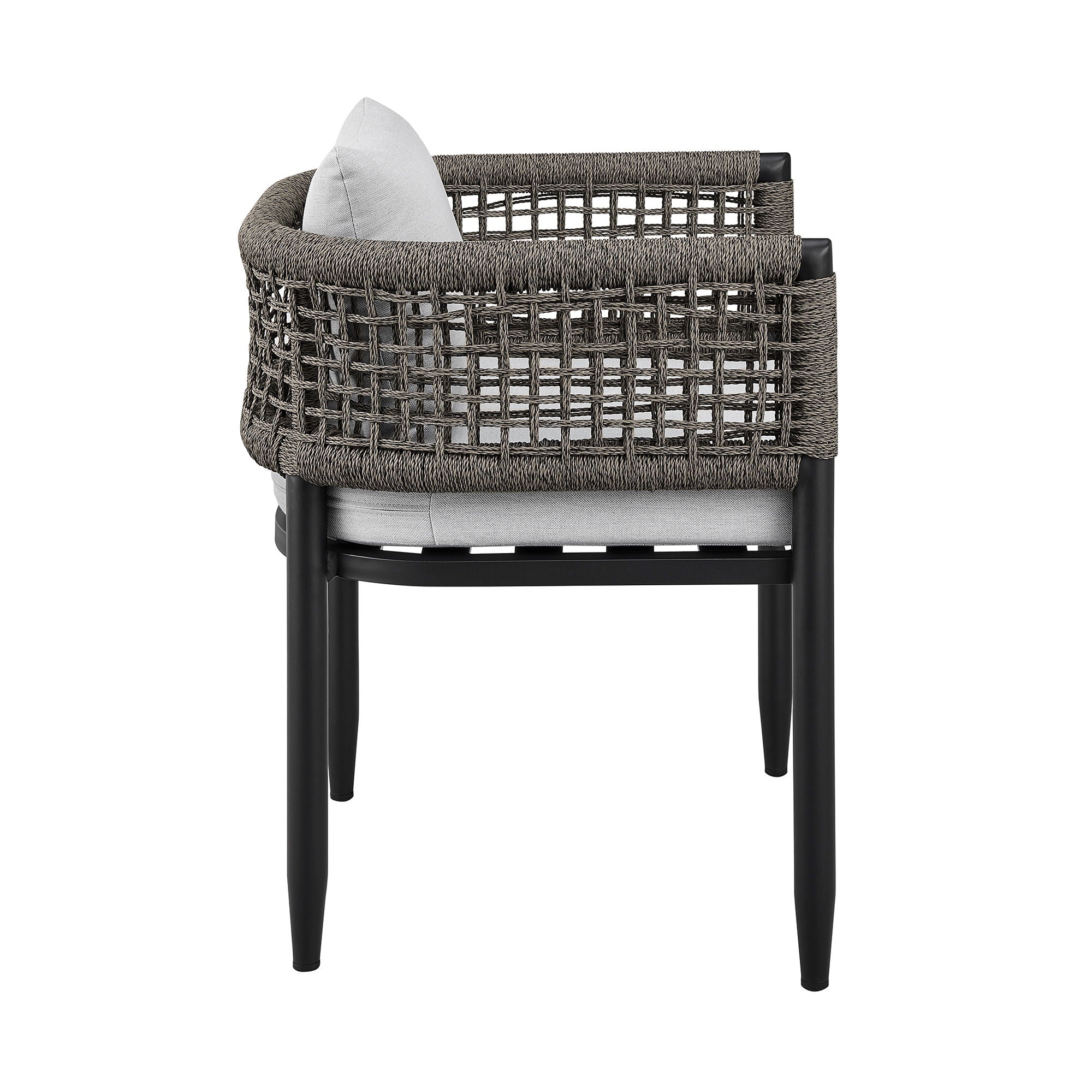 Alegria - Outdoor Patio Dining Chair With Cushions (Set of 2) - Gray - Premium Chair Sets from Armen Living - Just $1395! Shop now at brett interiors