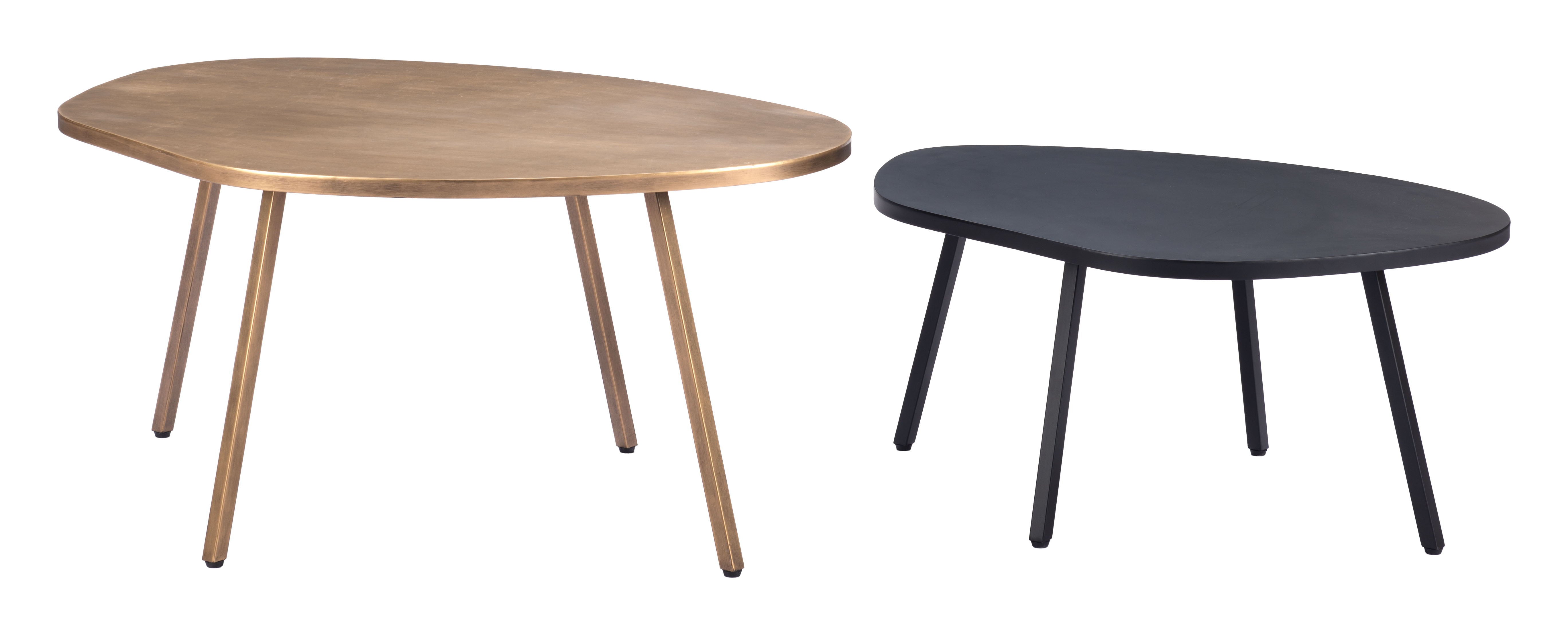 Castelo - Coffee Table Set - Brass / Black - Premium Table Sets from Zuo Modern - Just $900! Shop now at brett interiors