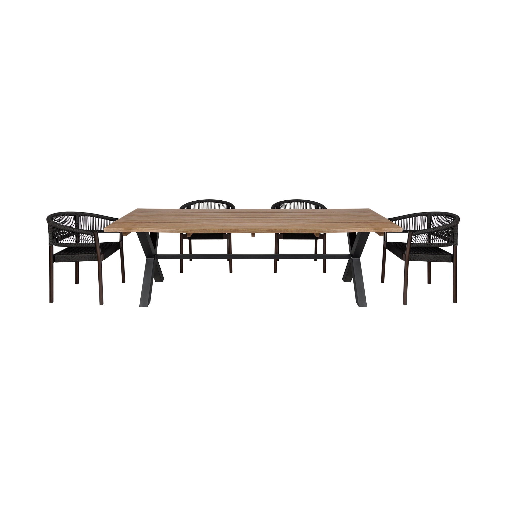 Glendora Doris - Outdoor Patio Live Edge Dining Set - Premium 5 Piece Outdoor Sets from Armen Living - Just $3965! Shop now at brett interiors