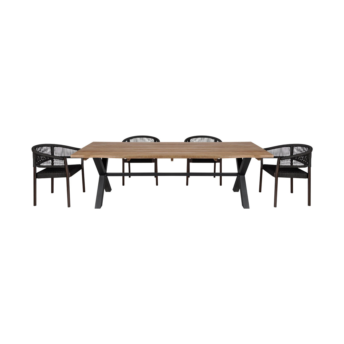 Glendora Doris - Outdoor Patio Live Edge Dining Set - Premium 5 Piece Outdoor Sets from Armen Living - Just $3965! Shop now at brett interiors