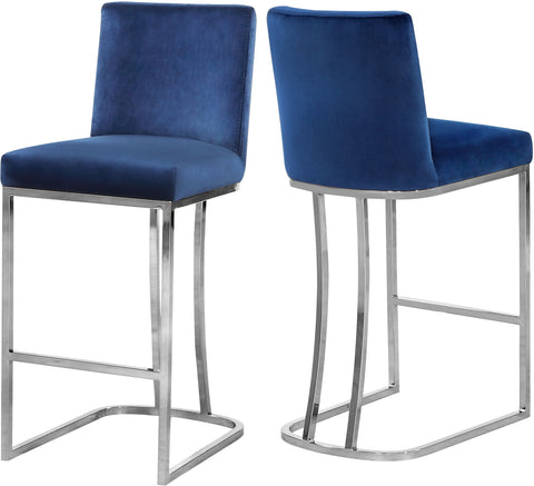 Heidi - Stool with Chrome Legs - Premium Adjustable Height from Meridian Furniture - Just $312.50! Shop now at brett interiors