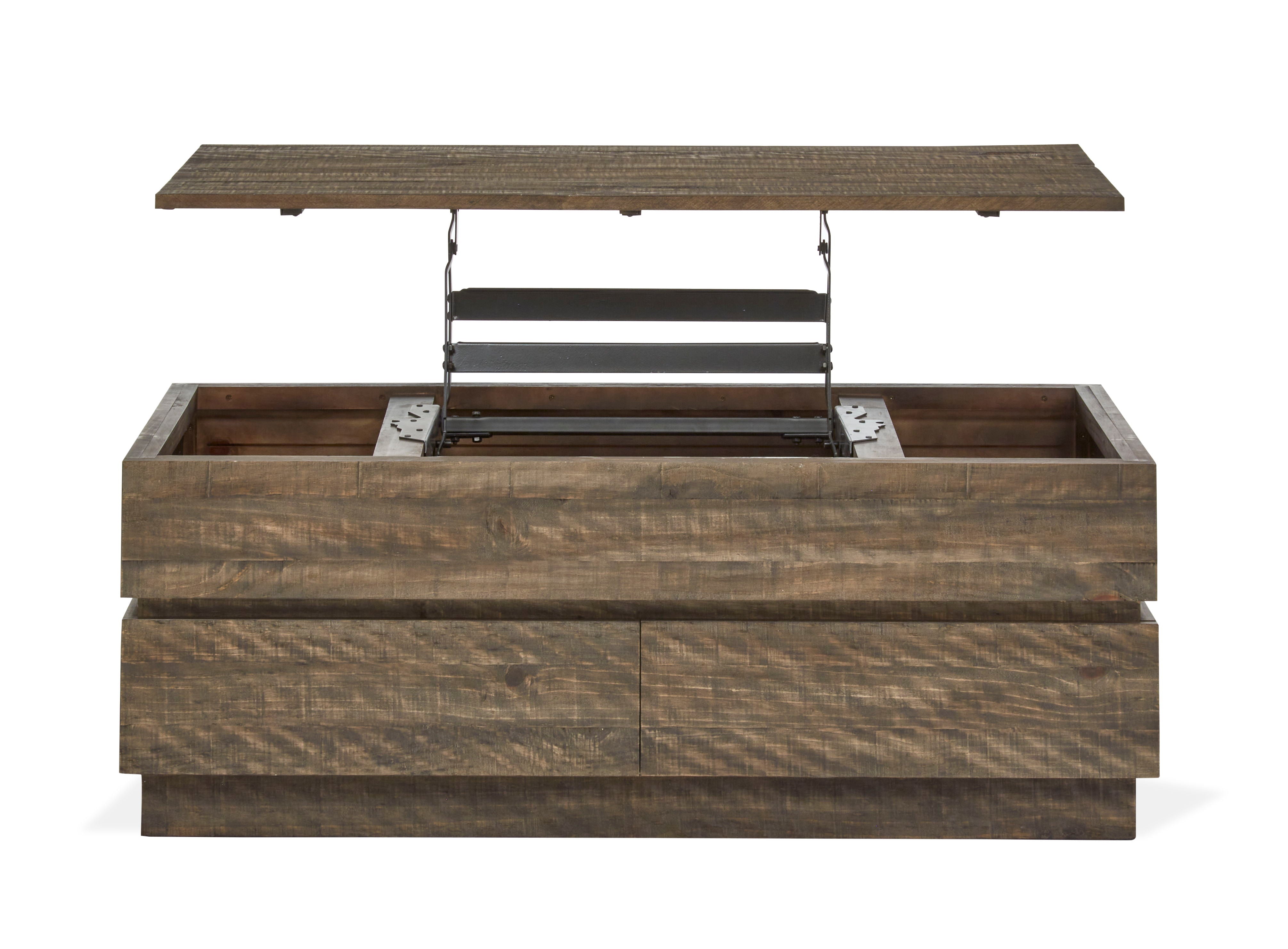 Baisden - Lift Top Storage Cocktail Table With Casters - Tobacco - Premium Cocktail Tables from Magnussen Furniture - Just $969! Shop now at brett interiors