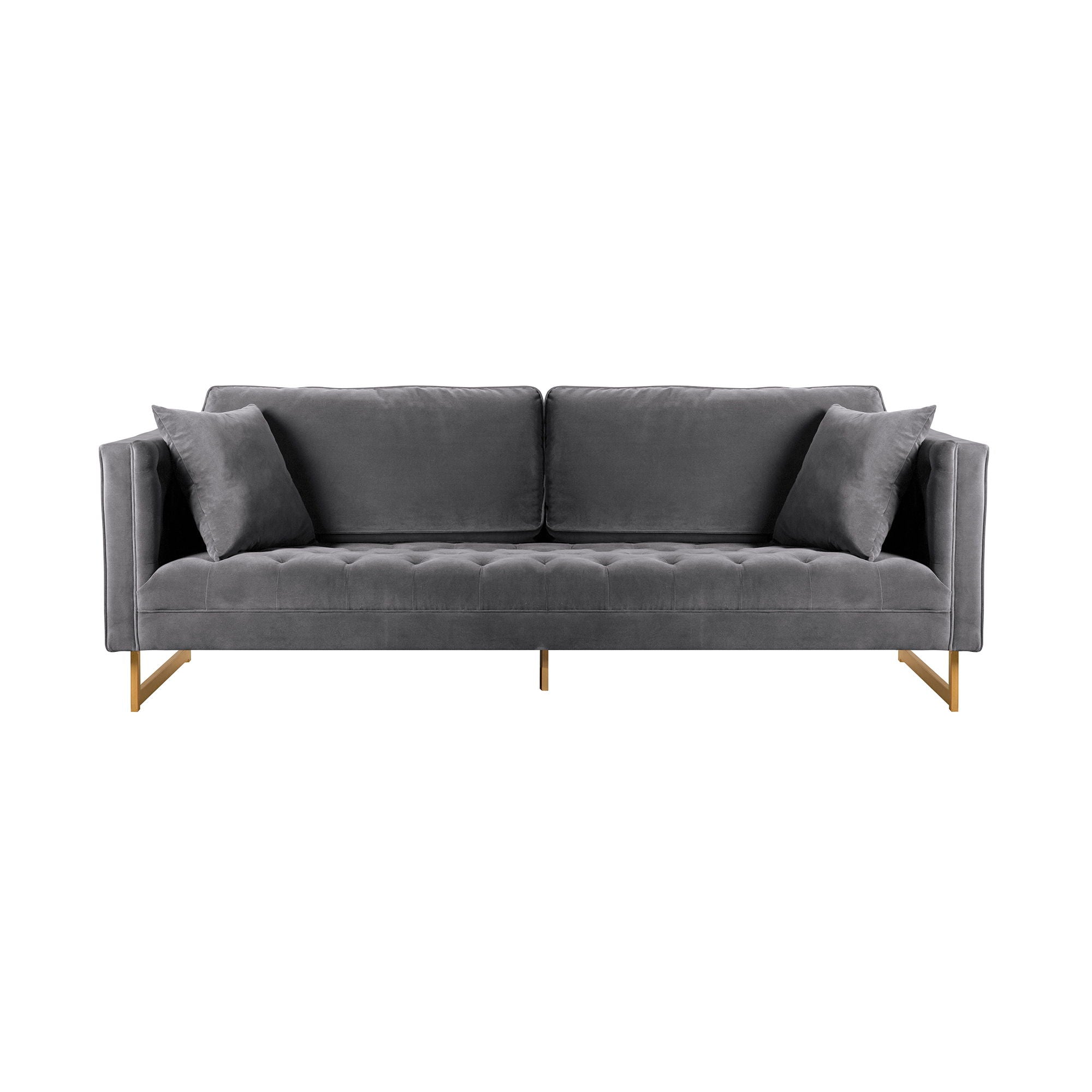 Lenox - Modern Sofa With Brass Legs - Premium Stationary Sofas from Armen Living - Just $2185! Shop now at brett interiors