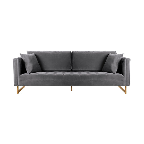 Lenox - Modern Sofa With Brass Legs - Premium Stationary Sofas from Armen Living - Just $2185! Shop now at brett interiors
