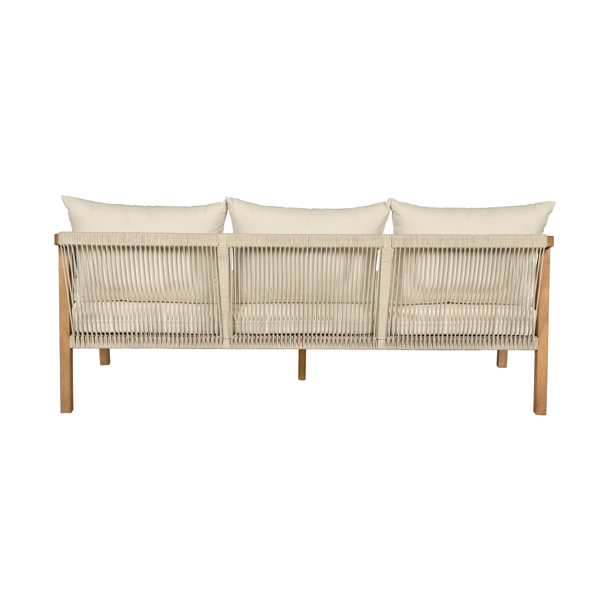 Cypress - Outdoor Patio Sofa - Blonde Eucalyptus / Ivory - Premium Sofas from Armen Living - Just $2150! Shop now at brett interiors