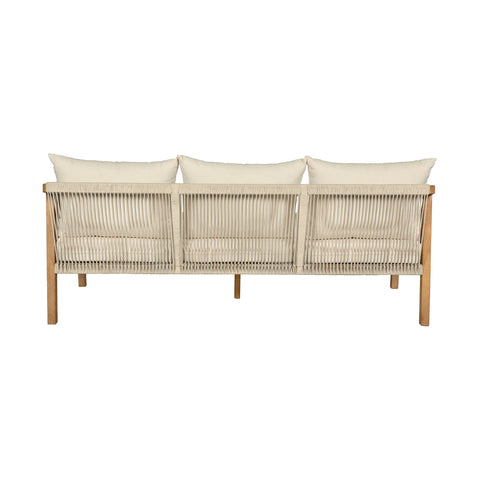 Cypress - Outdoor Patio Sofa - Blonde Eucalyptus / Ivory - Premium Sofas from Armen Living - Just $2150! Shop now at brett interiors