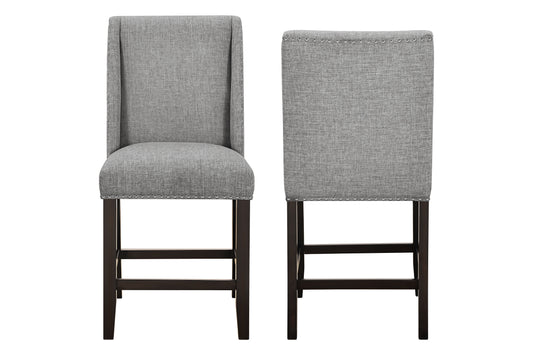 Faust - Counter Chair (Set of 2) - Gray - Premium Chair Sets from New Classic - Just $325! Shop now at brett interiors