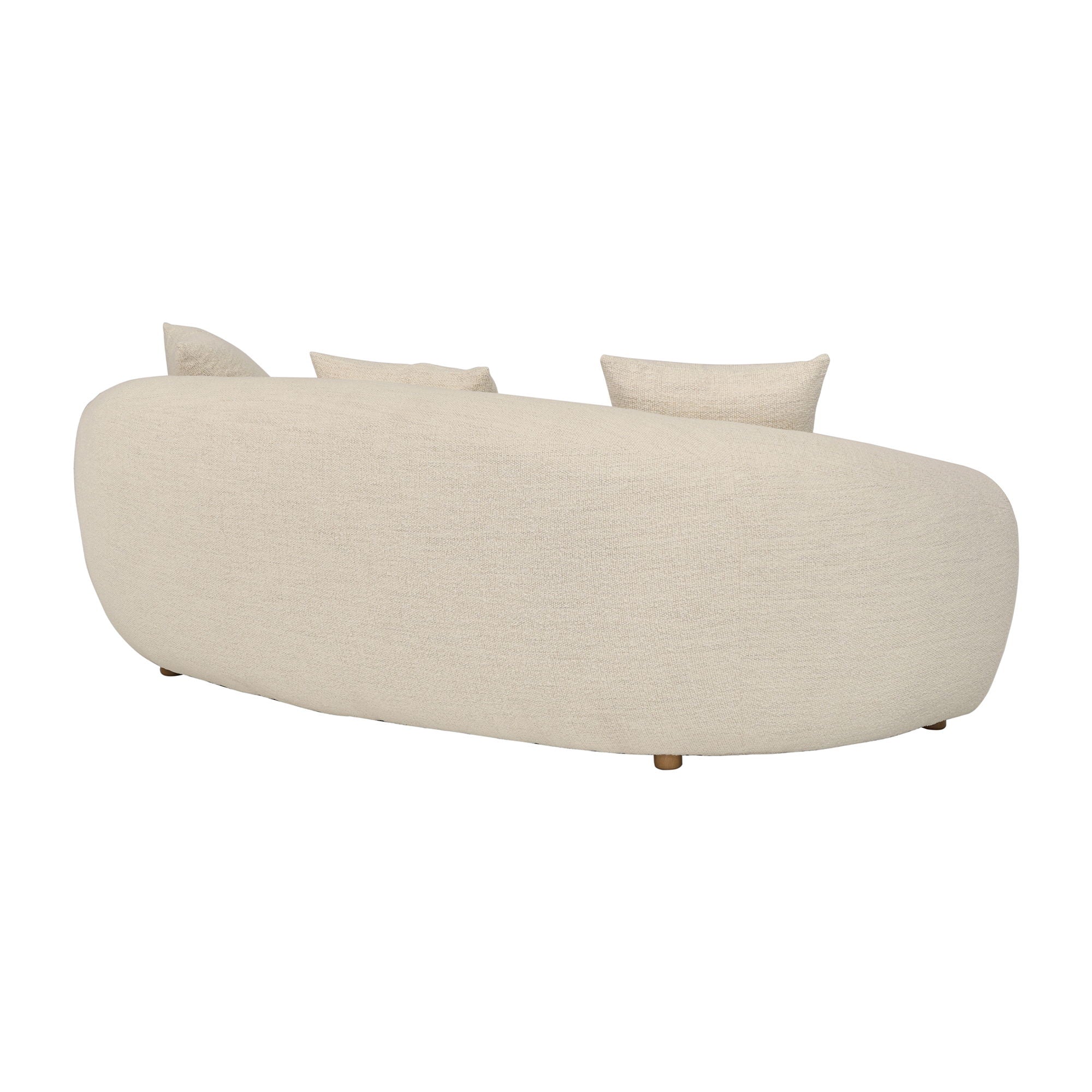 Molly - Upholstered Curved Sofa - Pearl - Premium Stationary Sofas from Armen Living - Just $2837.50! Shop now at brett interiors