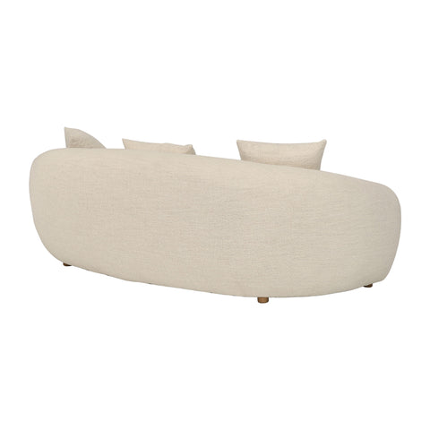 Molly - Upholstered Curved Sofa - Pearl - Premium Stationary Sofas from Armen Living - Just $2837.50! Shop now at brett interiors