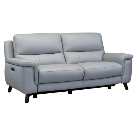 Lizette - Contemporary Sofa Genuine Leather - Dark Brown / Dove Gray - Premium Reclining Sofas from Armen Living - Just $3637.50! Shop now at brett interiors