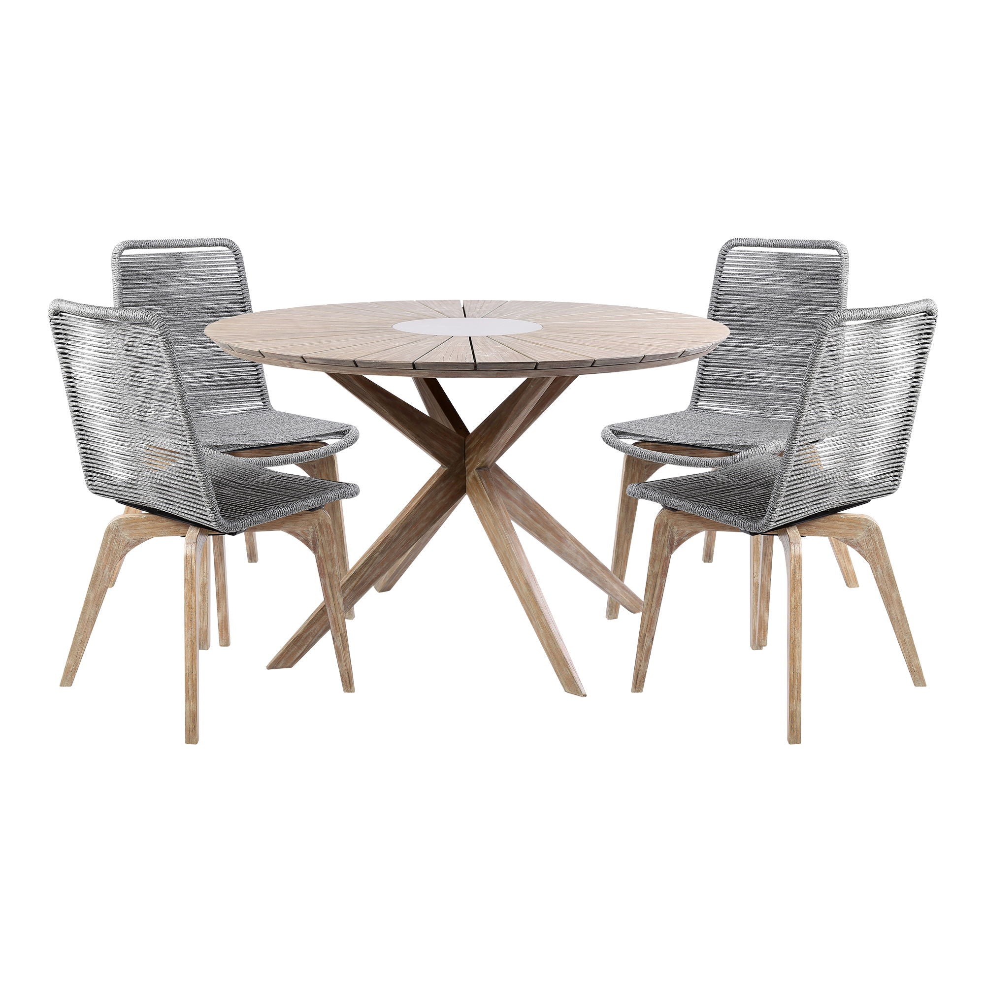 Oasis And Island - Outdoor Dining Set - Premium 5 Piece Outdoor Sets from Armen Living - Just $2480! Shop now at brett interiors