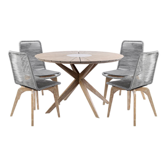 Oasis And Island - Outdoor Dining Set - Premium 5 Piece Outdoor Sets from Armen Living - Just $2480! Shop now at brett interiors