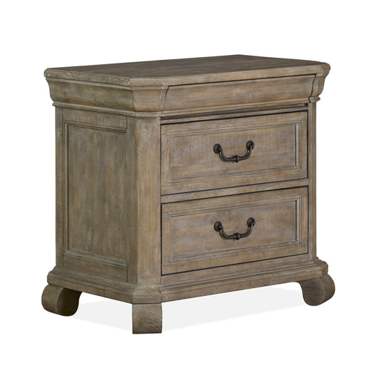 Tinley Park - Drawer Nightstand - Dove Tail Grey - Premium Accent Nightstands from Magnussen Furniture - Just $719! Shop now at brett interiors