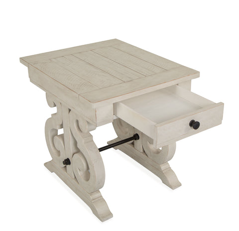 Bronwyn - Rectangular End Table - Alabaster - Premium End Tables from Magnussen Furniture - Just $519! Shop now at brett interiors