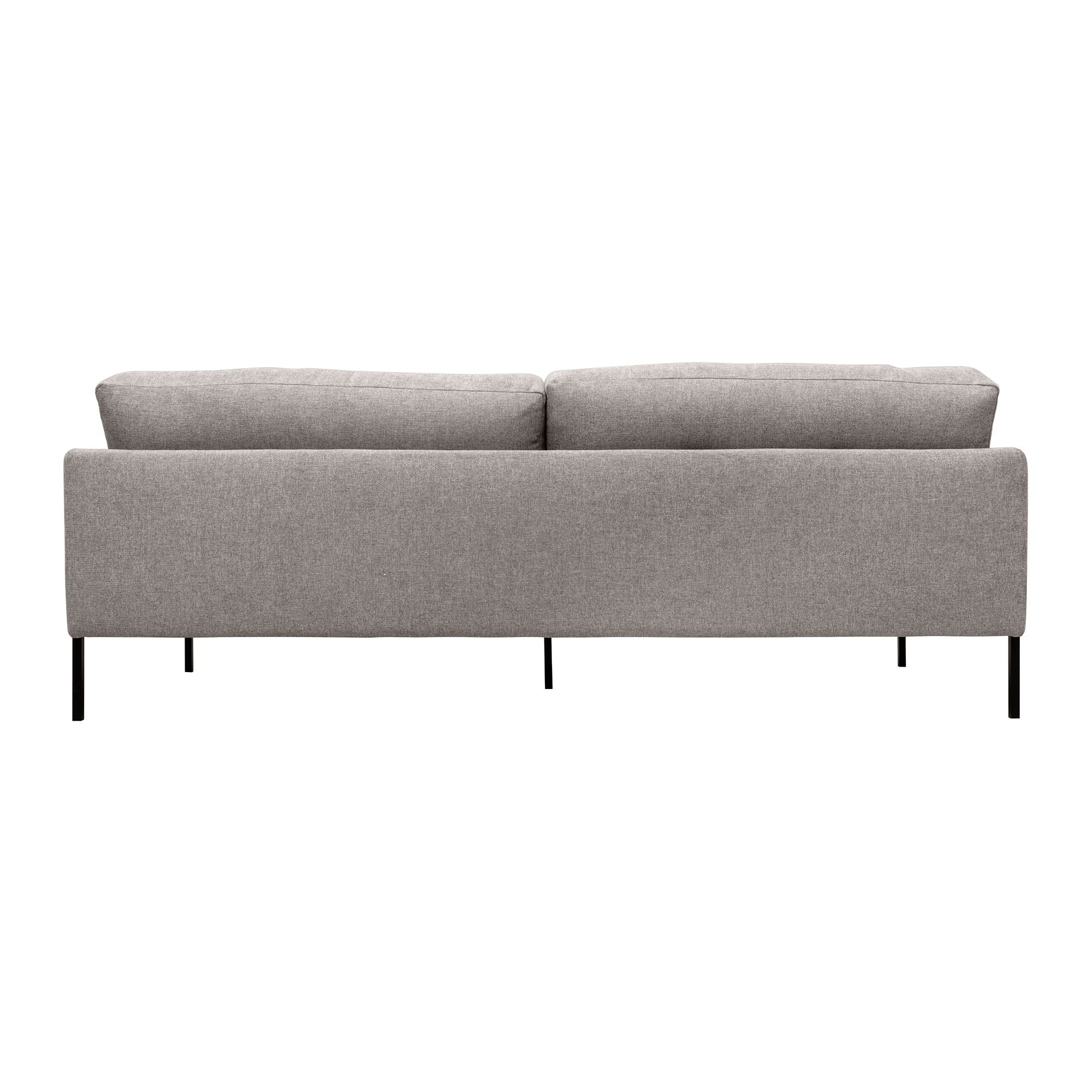Michalina - 84" Fabric Sofa With Black Metal Legs - Premium Stationary Sofas from Armen Living - Just $1932.50! Shop now at brett interiors