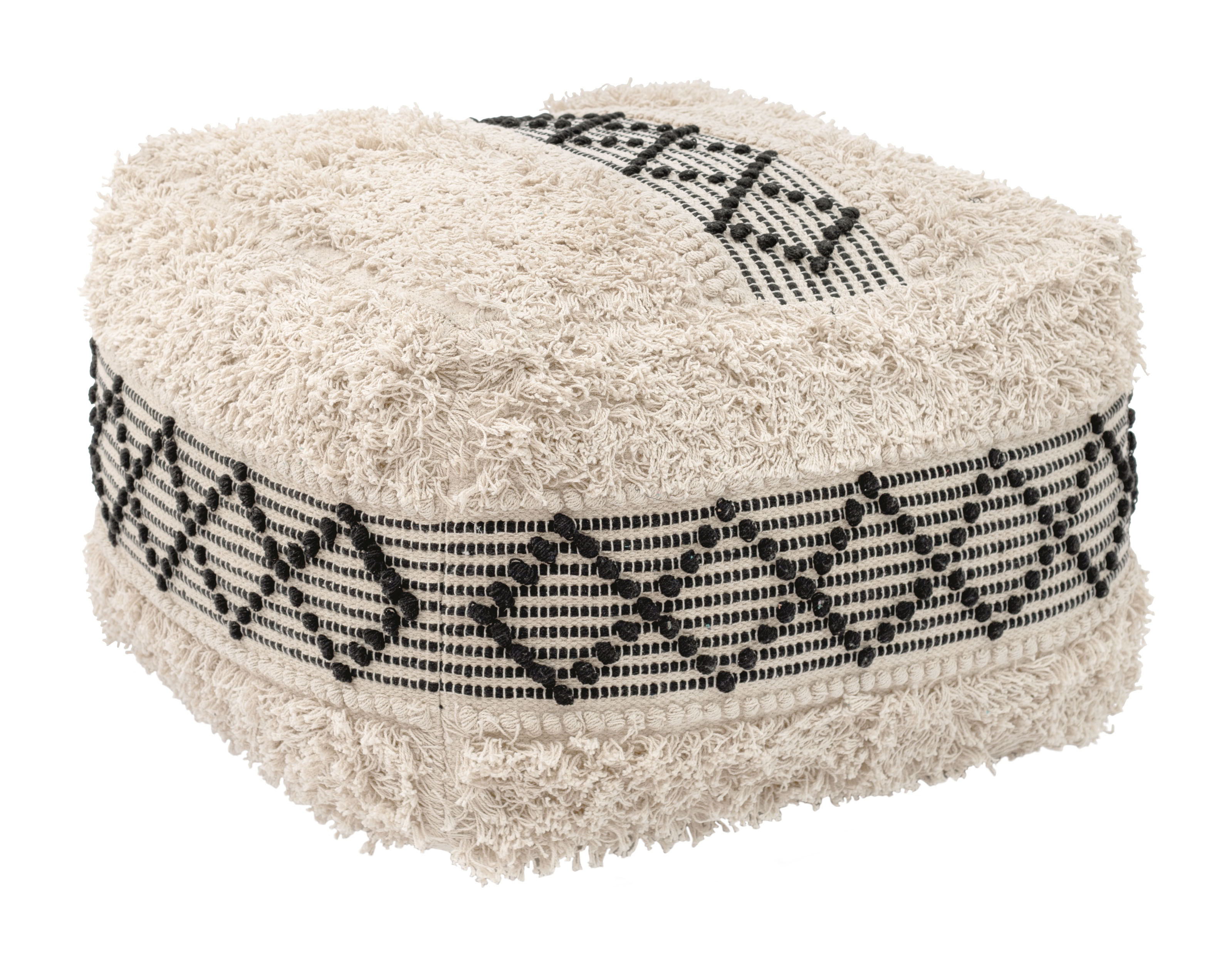 Pisco - Ottoman - Beige / Black - Premium Upholstered Ottomans from Zuo Modern - Just $425! Shop now at brett interiors