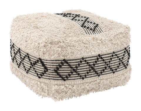 Pisco - Ottoman - Beige / Black - Premium Upholstered Ottomans from Zuo Modern - Just $425! Shop now at brett interiors