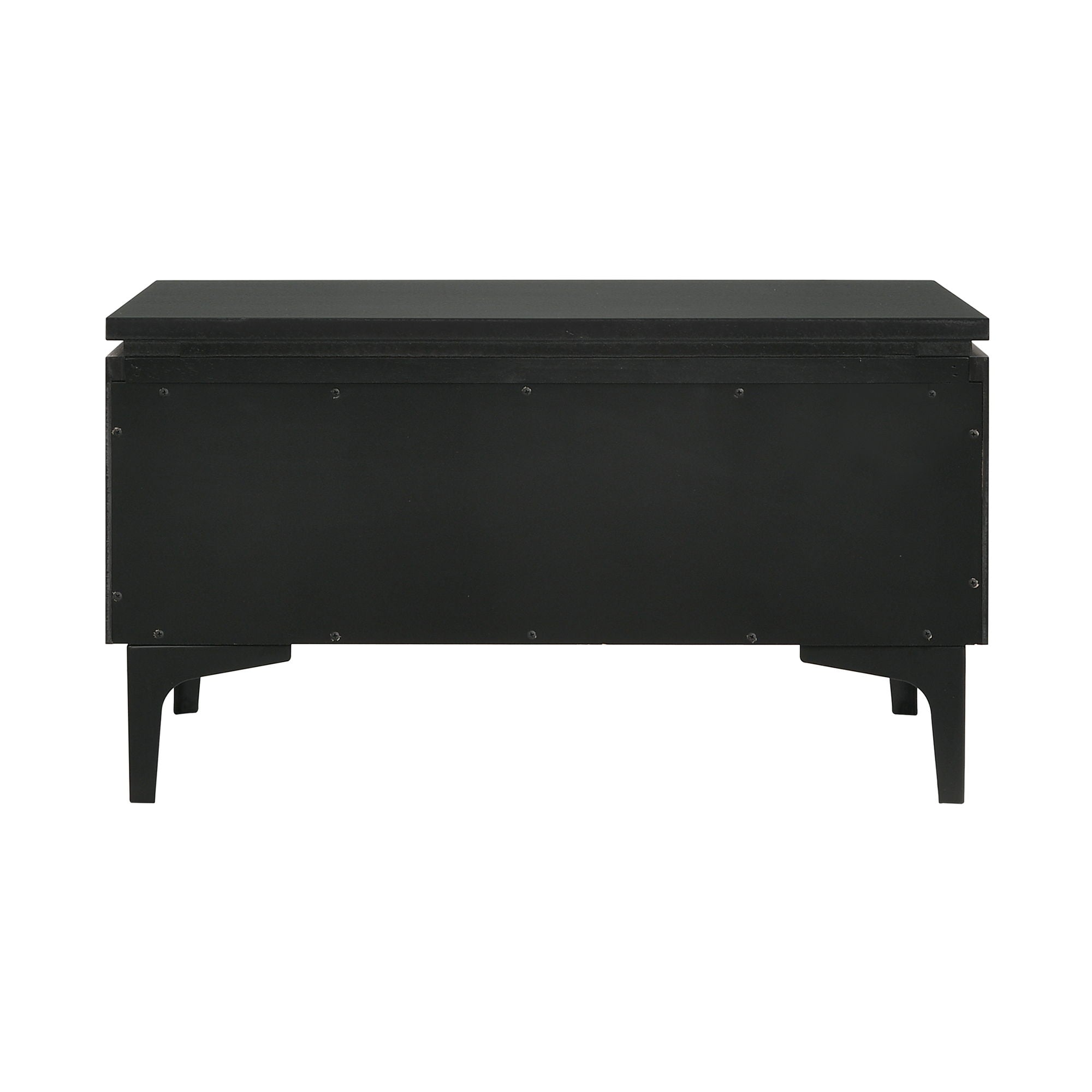 Legend - Veneer 1 Drawer Nightstand With Metal Legs - Black Glaze Ash - Premium Accent Nightstands from Armen Living - Just $390! Shop now at brett interiors