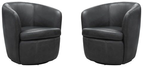 Barolo - 100% Italian Leather Swivel Club Chair (Set of 2) - Premium Chair Sets from Parker Living - Just $1095! Shop now at brett interiors