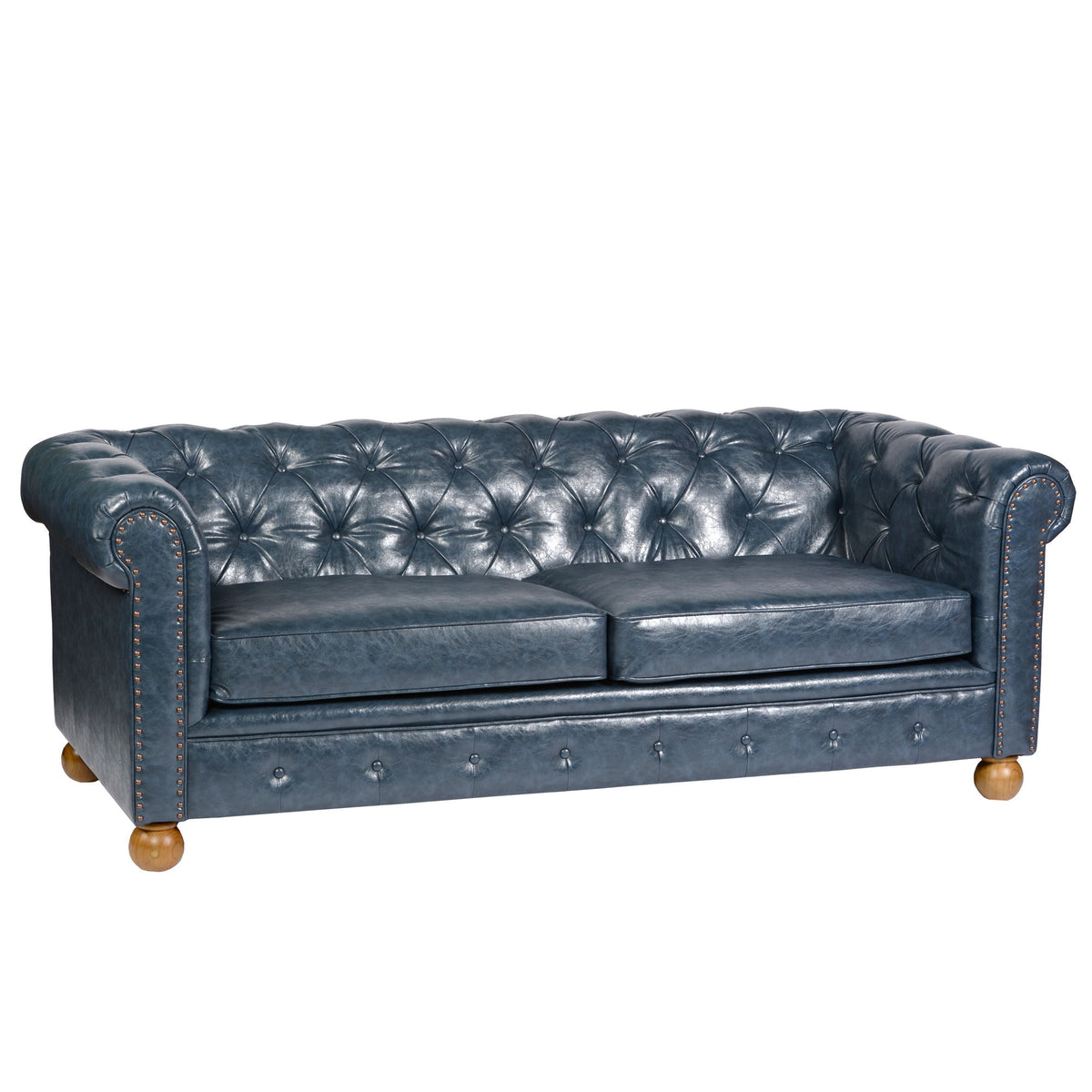 Winston - Sofa - Antique Blue - Premium Stationary Sofas from Armen Living - Just $2130! Shop now at brett interiors