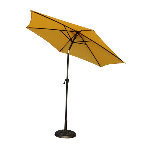 8.8' Outdoor Aluminum Patio Umbrella, Market Umbrella With 33 Pounds Round Resin Umbrella Base Lift - Premium Umbrellas & Canopies from Gather Craft - Just $203! Shop now at brett interiors