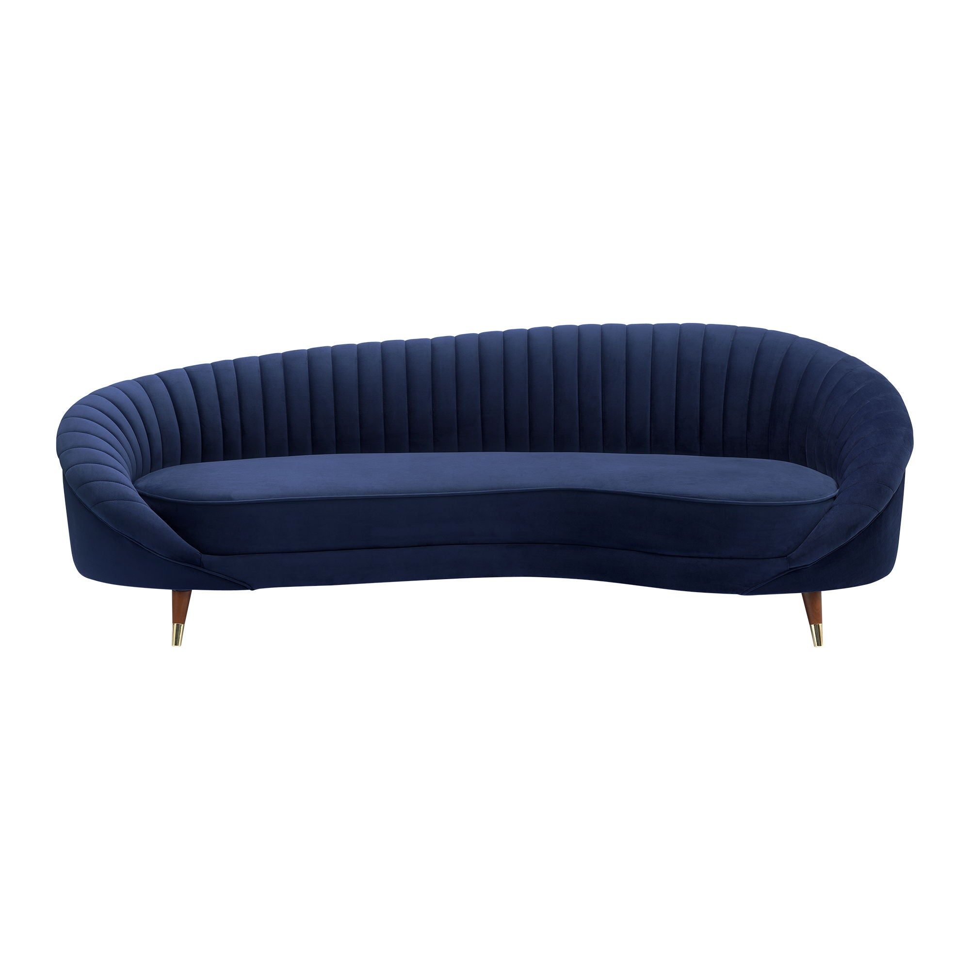 Karisma - Curved Velvet Sofa - Premium Stationary Sofas from Armen Living - Just $1965! Shop now at brett interiors
