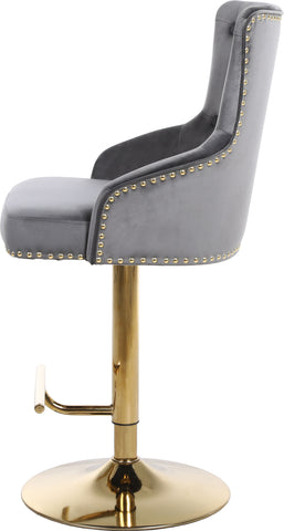 Claude - Adjustable Stool with Gold Base - Premium Adjustable Height from Meridian Furniture - Just $412.50! Shop now at brett interiors