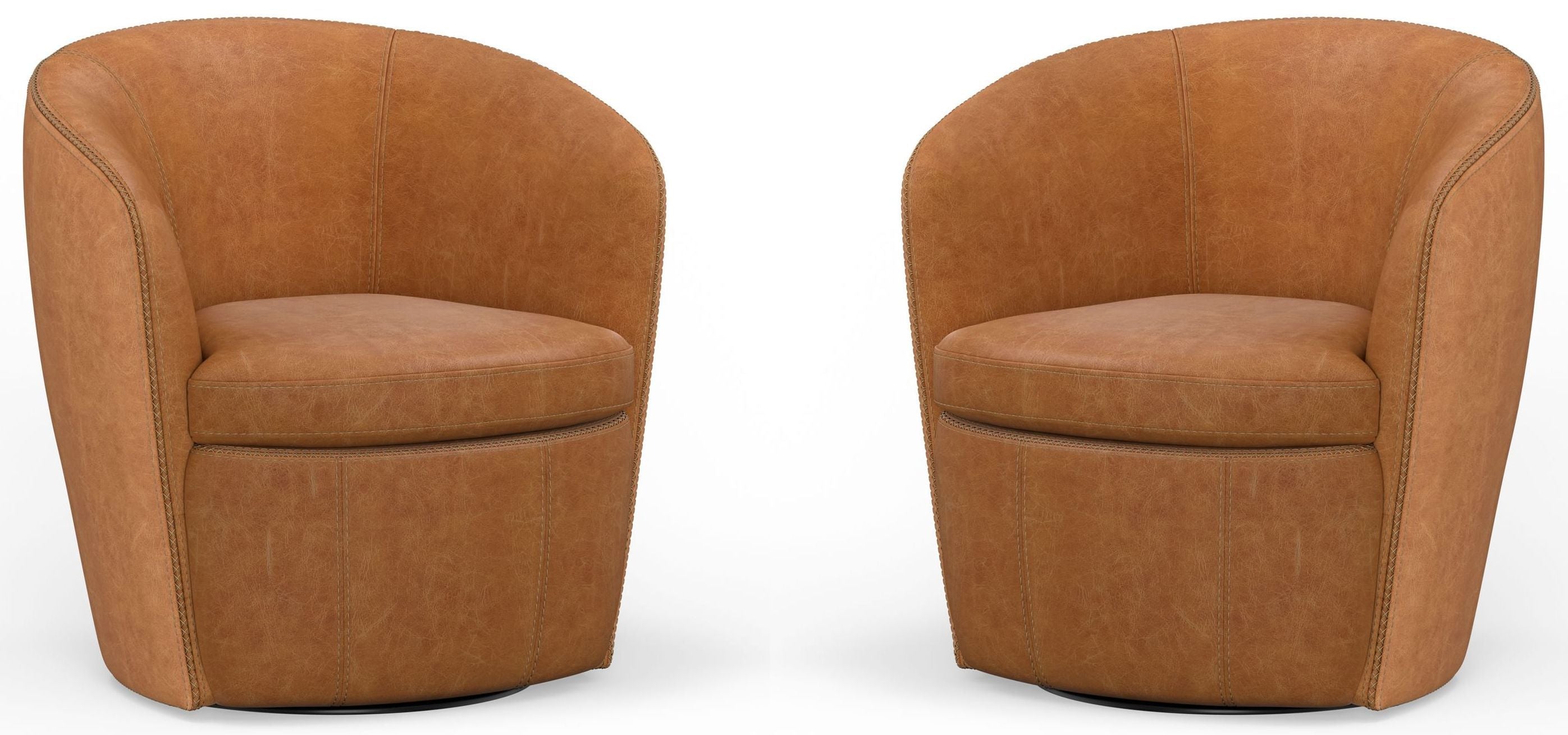 Barolo - 100% Italian Leather Swivel Club Chair (Set of 2) - Premium Chair Sets from Parker Living - Just $1095! Shop now at brett interiors