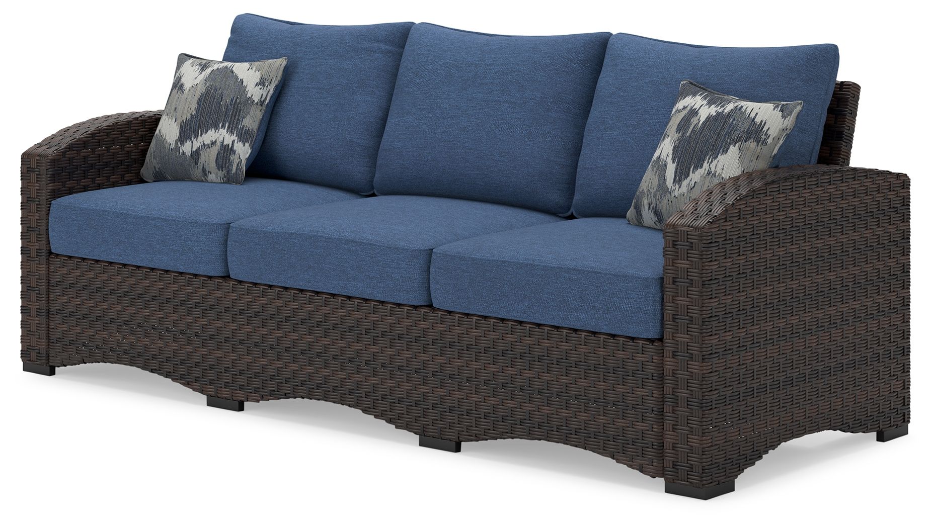 Windglow - Blue / Brown - Sofa With Cushion - Premium Sofas from Signature Design by Ashley® - Just $1130.63! Shop now at brett interiors