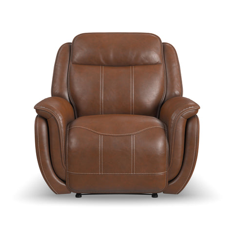 Swift - Power Recliner with Power Headrest & Lumbar - Dark Brown - Premium Reclining Chairs from Flexsteel - Just $1812.50! Shop now at brett interiors