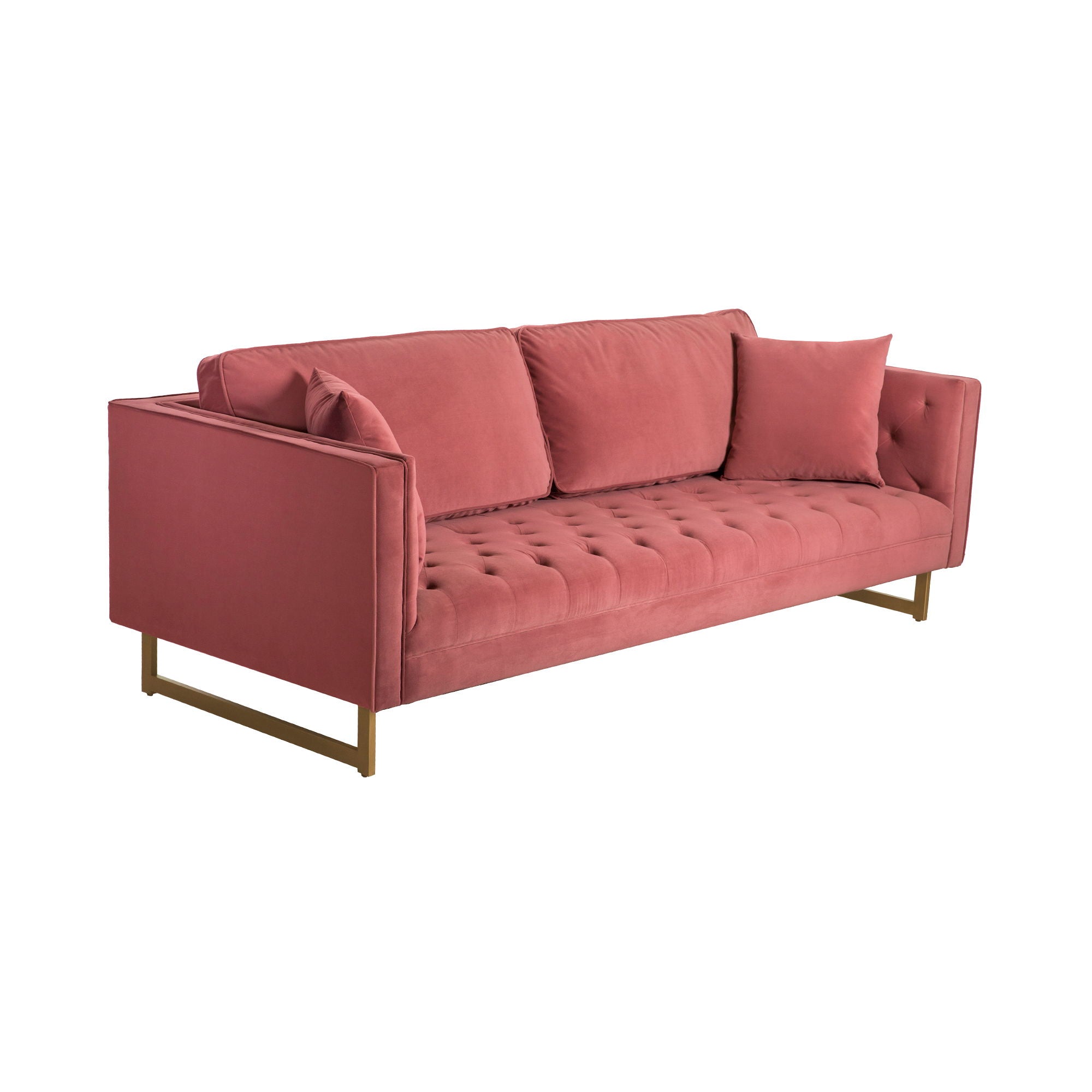 Lenox - Modern Sofa With Brass Legs - Premium Stationary Sofas from Armen Living - Just $2185! Shop now at brett interiors
