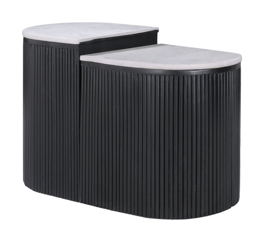 Ormara - Side Table Set - White / Black - Premium Table Sets from Zuo Modern - Just $1325! Shop now at brett interiors