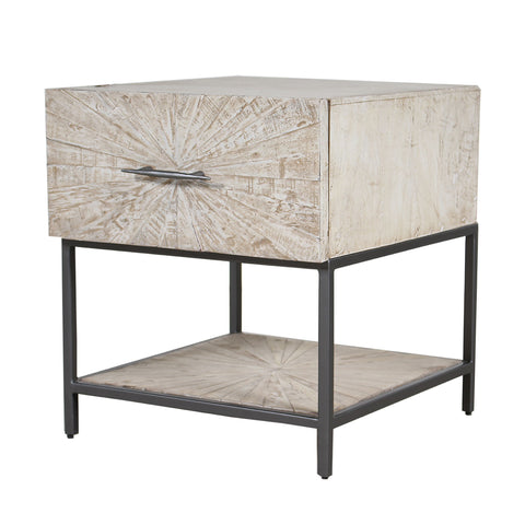 Crossings Monaco - End Table - Weathered Blanc - Premium End Tables from Parker House - Just $397.50! Shop now at brett interiors