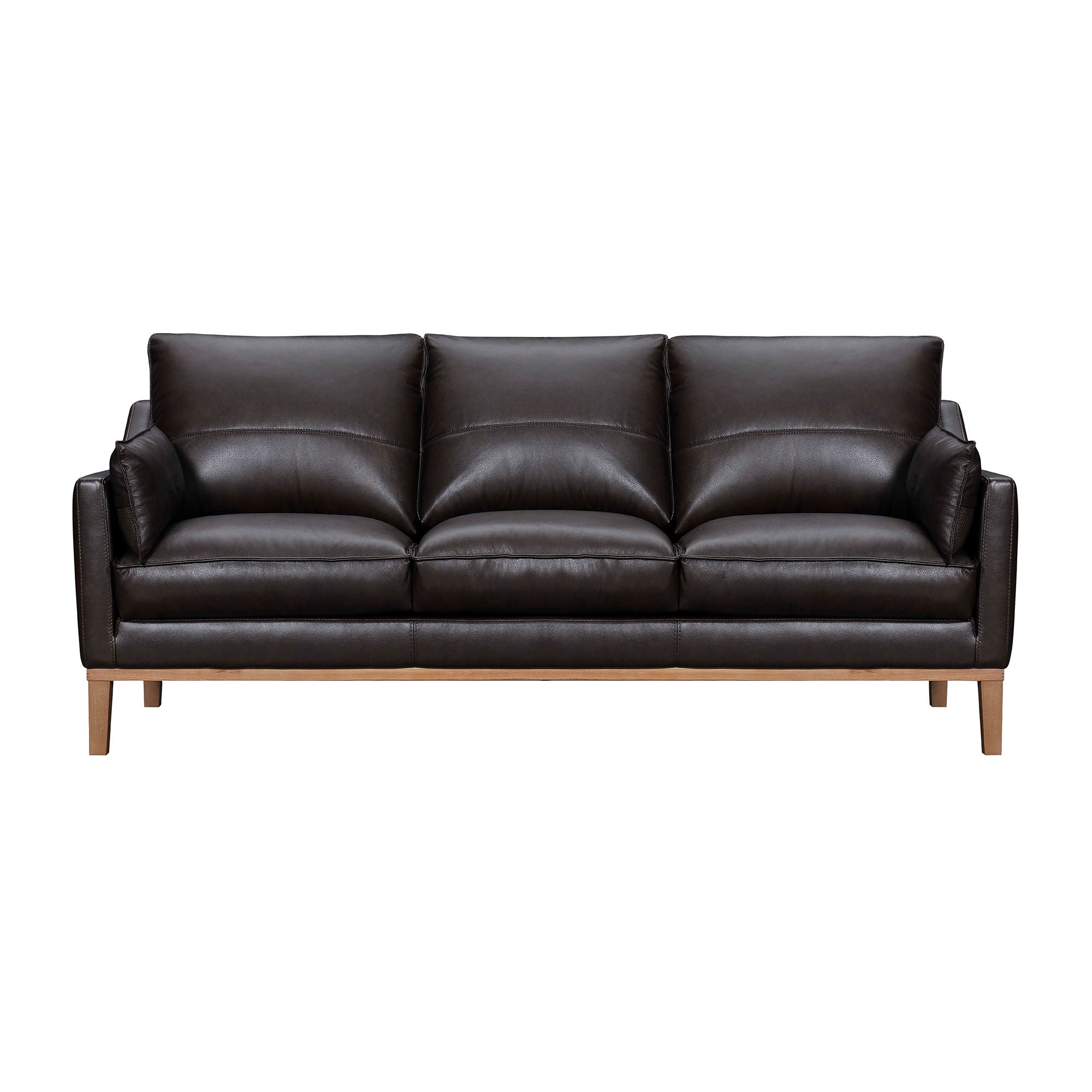 Pompeii - 87" Leather Sofa - Premium Stationary Sofas from Armen Living - Just $4347.50! Shop now at brett interiors