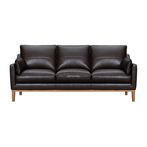 Pompeii - 87" Leather Sofa - Premium Stationary Sofas from Armen Living - Just $4347.50! Shop now at brett interiors