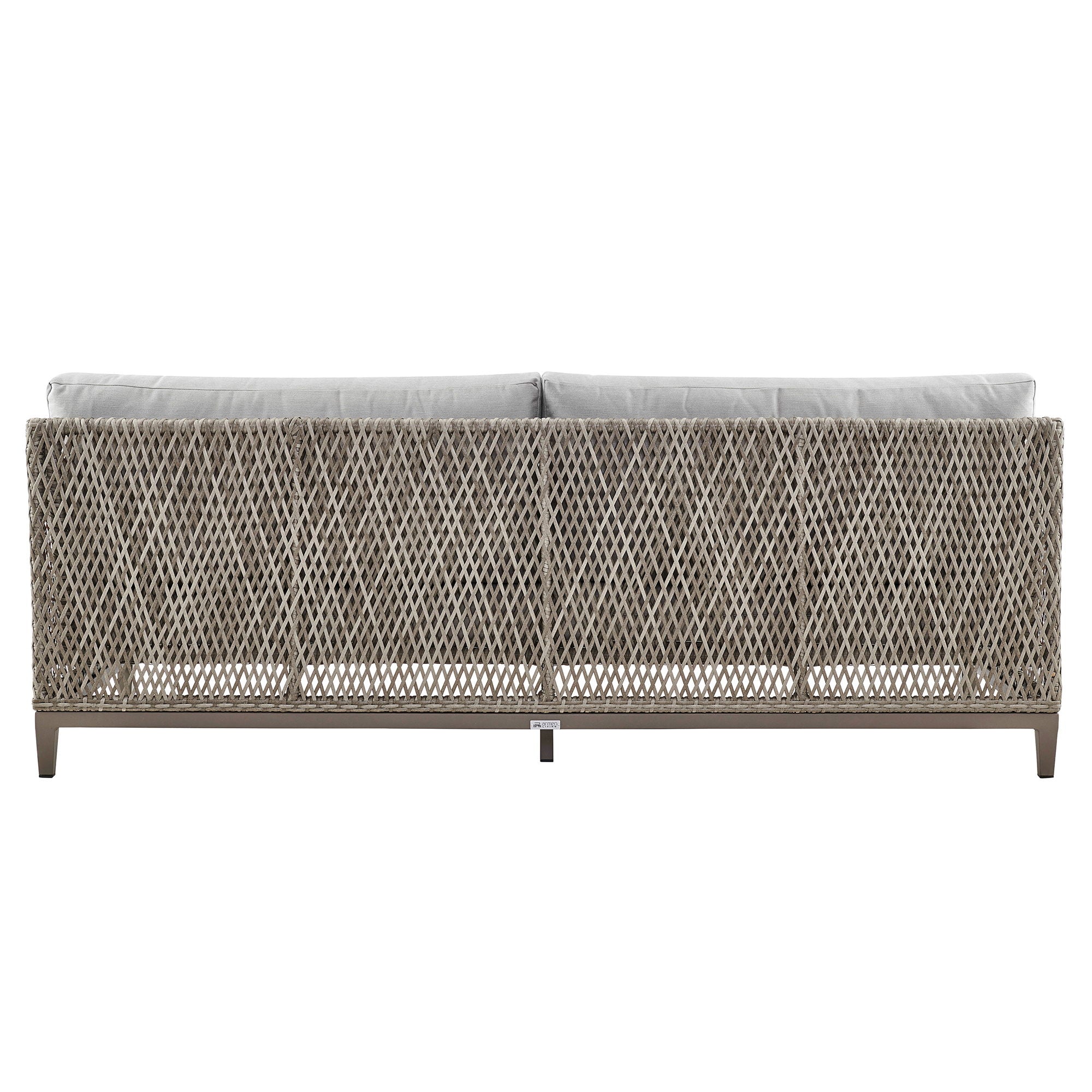 Grenada - 4 Piece Outdoor Wicker Conversation Set - Gray - Premium 4 Piece Outdoor Sets from Armen Living - Just $5980! Shop now at brett interiors