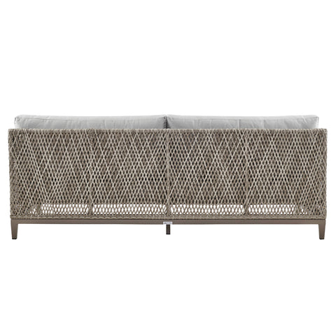 Grenada - 4 Piece Outdoor Wicker Conversation Set - Gray - Premium 4 Piece Outdoor Sets from Armen Living - Just $5980! Shop now at brett interiors