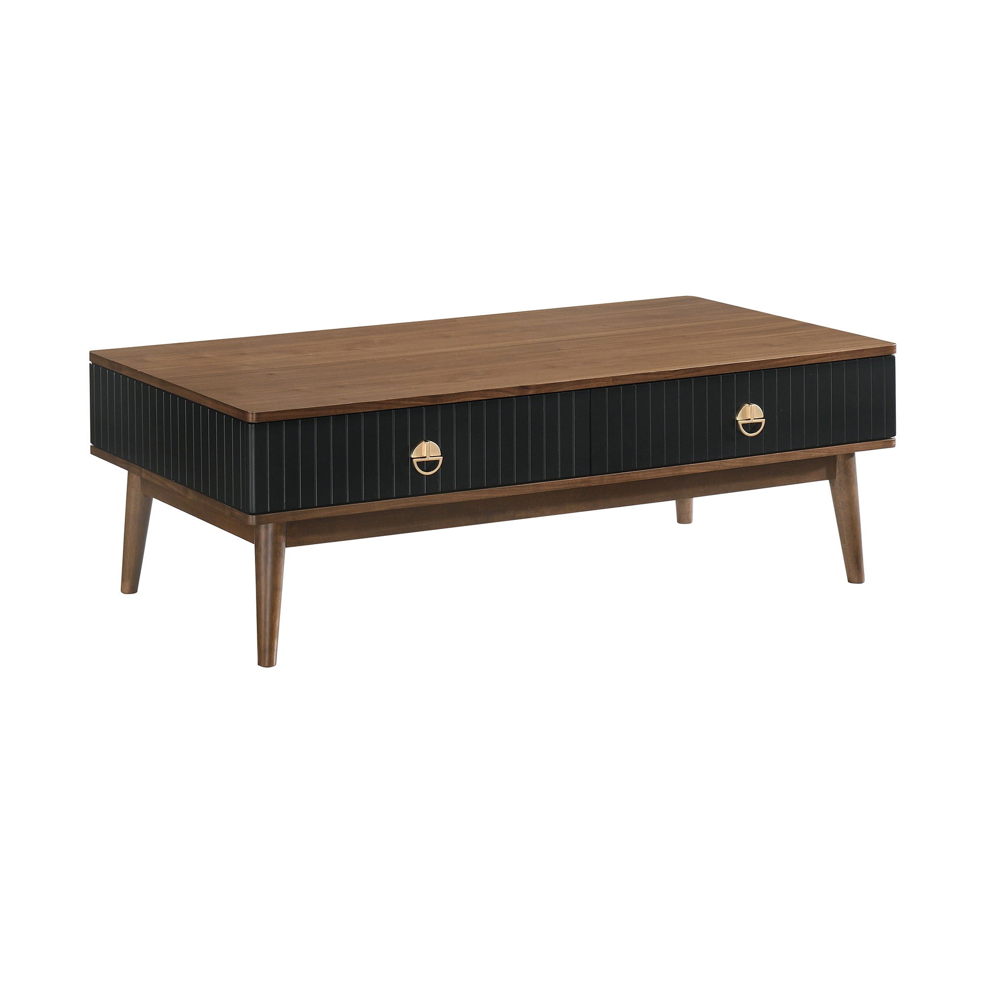 Amigo - Veneer Coffee Table - Black / Walnut - Premium Coffee Tables from Armen Living - Just $590! Shop now at brett interiors