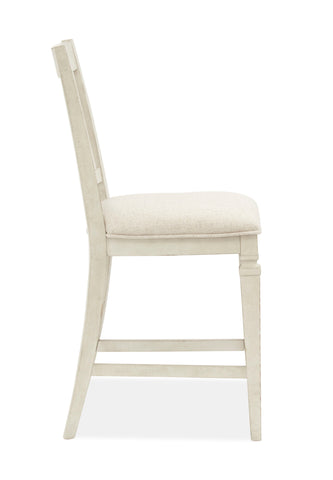 Newport - Counter Dining Chair With Upholstered Seat (Set of 2) - Alabaster - Premium Chair Sets from Magnussen Furniture - Just $550! Shop now at brett interiors