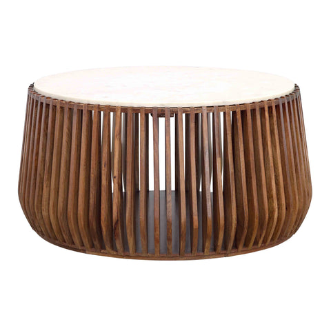 Pine Vallery - Cocktail Table - White / Natural - Premium Cocktail Tables from Coast2Coast Home - Just $2062.50! Shop now at brett interiors